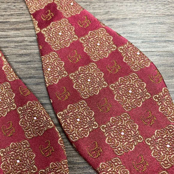 Robert Talbott NWT Red & Gold Check Bowtie - Picture 2 of 4